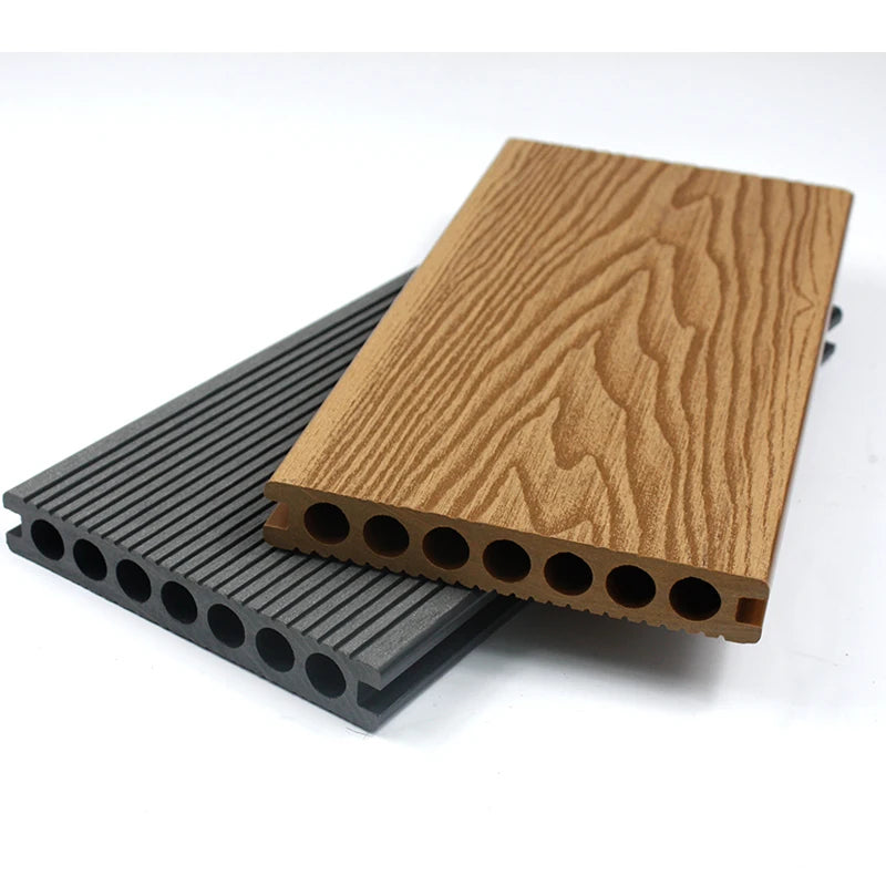 Outdoor WPC Decking No-gap Design Anti-UV Protection Click 3D Embossed Surface European Style for Basement Deck Construction