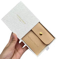 Custom Small Pu Leather Envelope Jewelry Bag and Box with Emboss Logo Bracelet Earring and Jewelry Package Display.