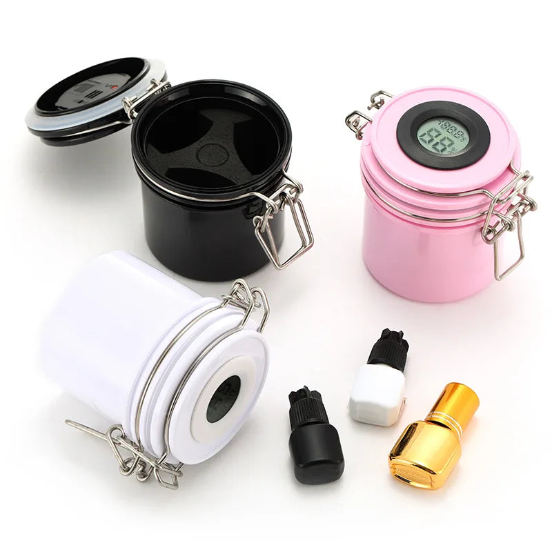 Lash Glue Storage Eyelash Glue Tank Container Lash Extension Keep Lash Adhesive Dry Container Adhesive Tank Sealed Container