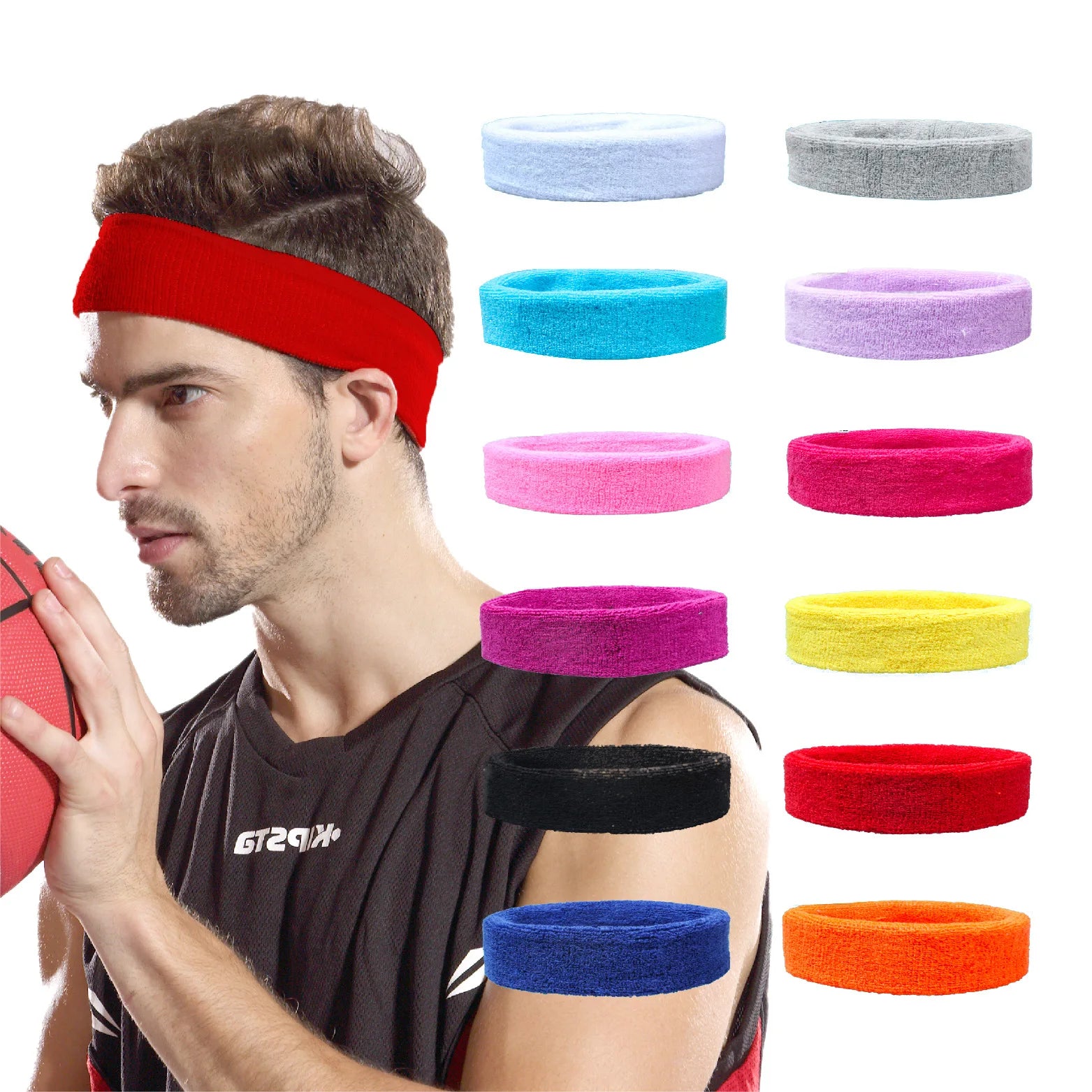 NQ SPORTS Best Selling Sweatband Sports Headband Breathable Running Cycling Basketball Fitness Anti-Sweatband