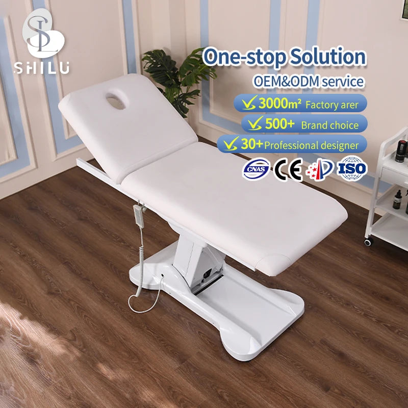Wholesale Sale YMC1 Electric Adjustable Contemporary Synthetic Leather Beauty Bed for Salon Spa Cosmetic Furniture Massage