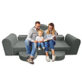 Factory Custom 12pcs Modular Kids Play Couch Convertible  Foam Sofa for Playroom Bedroom & Living Room