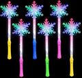 Snowflake Light up Wand for Christmas Costume Rave Party Decor Baton Led Glow Star Moon Heart Stick Birthday Present
