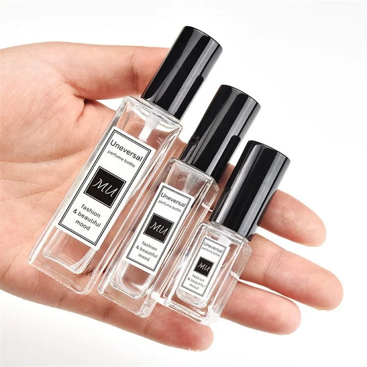 Custom Logo High-End Clear Glass Spray Perfume Bottle Thin Square 5ml 10ml 15ml for Skin Care Eye Cream Cosmetic Packaging