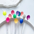 Spoon Shape Polish Gel Color Practice Sticks 50pcs 100pcs Clear Natural Display Nail Art Tips