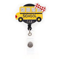 Alligator Clip Retractable School Bus Badge Reel Metal ID Name Card Holder for Driver & Teacher for School Staff Staff Meetings