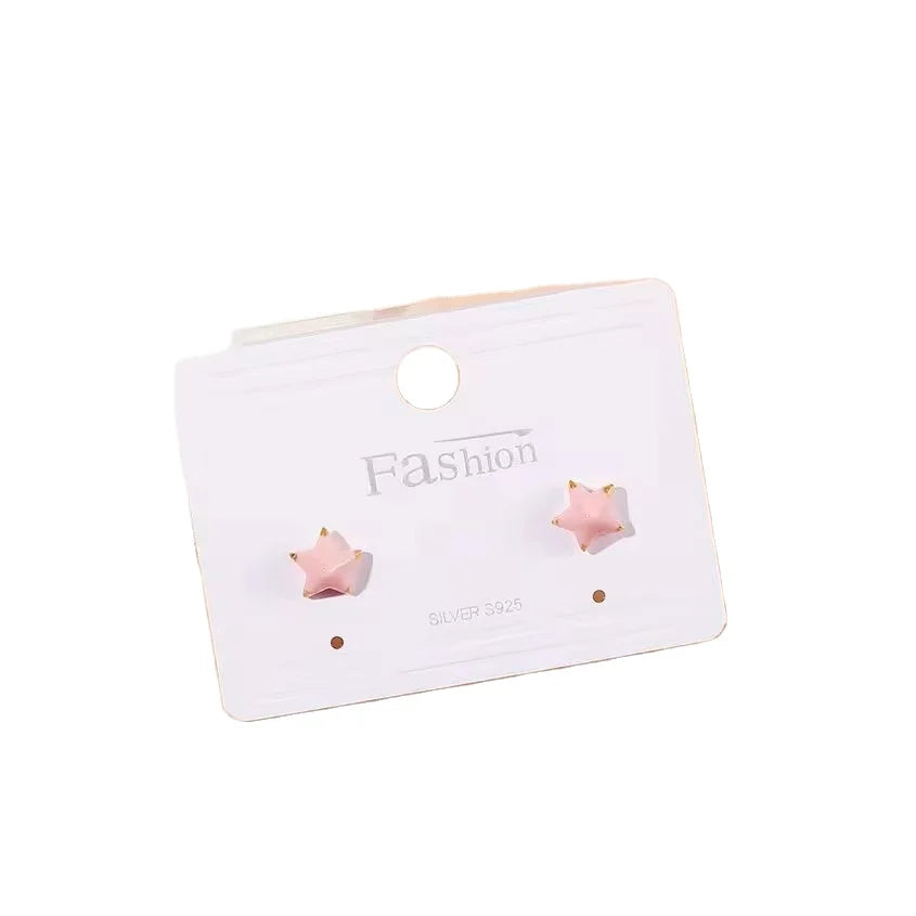 New Ceramic Jewelry Japanese and Korean Fashion Earrings Five-Pointed Star Earrings Natural Fresh Student Female Cute