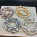 Hot Selling Top Quality Baroque Pearls White/Pink/Purple Irregular Round Strands for Jewelry Making Loose Natural Pearls