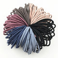 Factory Price 100pcs Pack Elastic Rubber Hair Bands Girl Fashion Style Basic Women Headwear Hair Accessories Tie Gum Headband