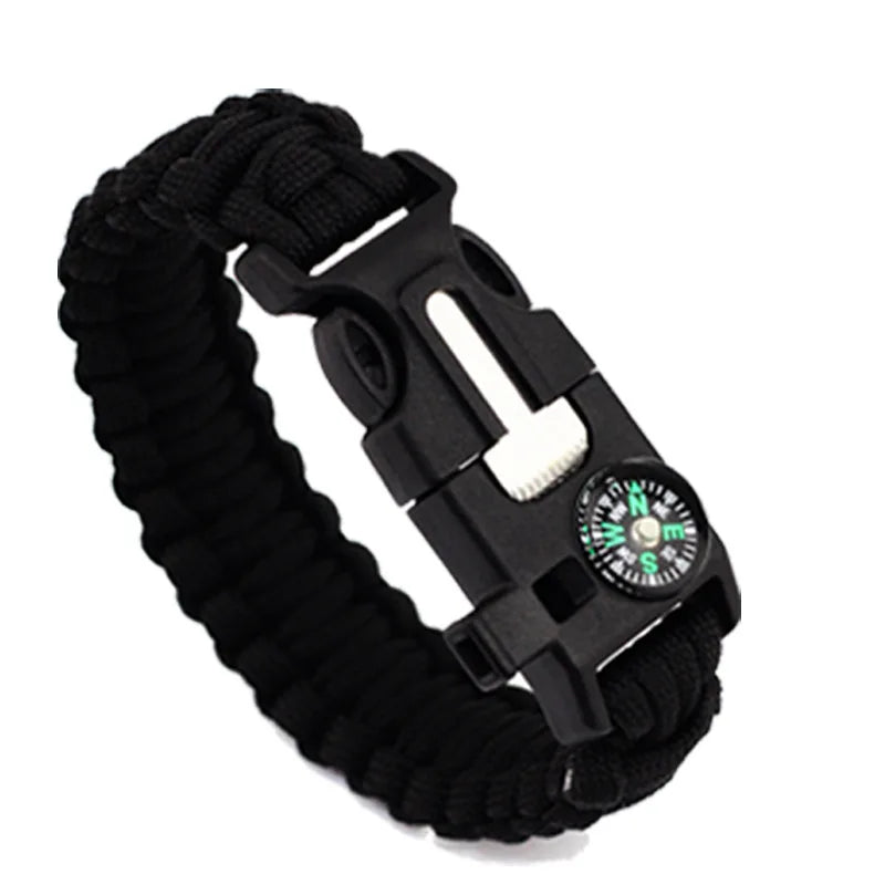 New Arrival Creative Survivable Compass Bracelet Handmade Unique Umbrella Rope Woven Bracelet for Women and Men