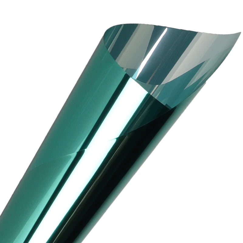 Green Silver Heat Reflective Control Window Film One Way Privacy Mirror Window Film