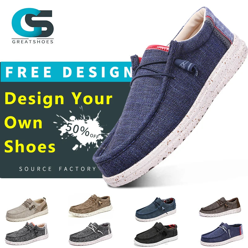 Great Shoes Men's Casual Shoes Wholesale Designer Shoes for Men Flat Trendy Mens Canvas Casual Shoes