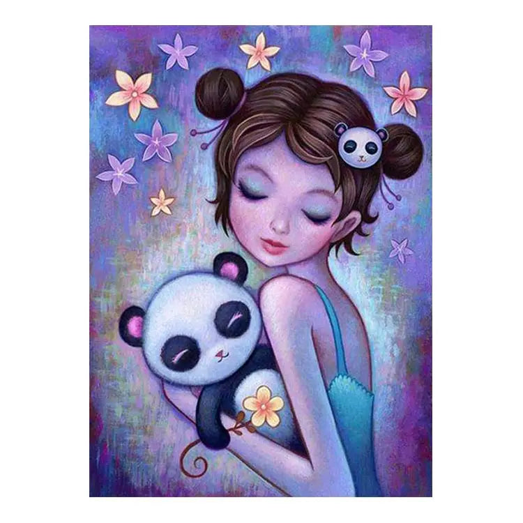 Ever Moment Diamond Painting Cross Stitch Girl Bear Gift ASF1325