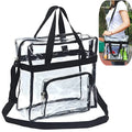 In Stock New Fashion Women Waterproof Zipper PVC Transparent Handbag with Adjustable Straps