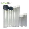 Custom Print Hot Stamping 116Mm 120Mm Pre Child Resistant Glass Jar Label Tube with Sticker and Screw Cap