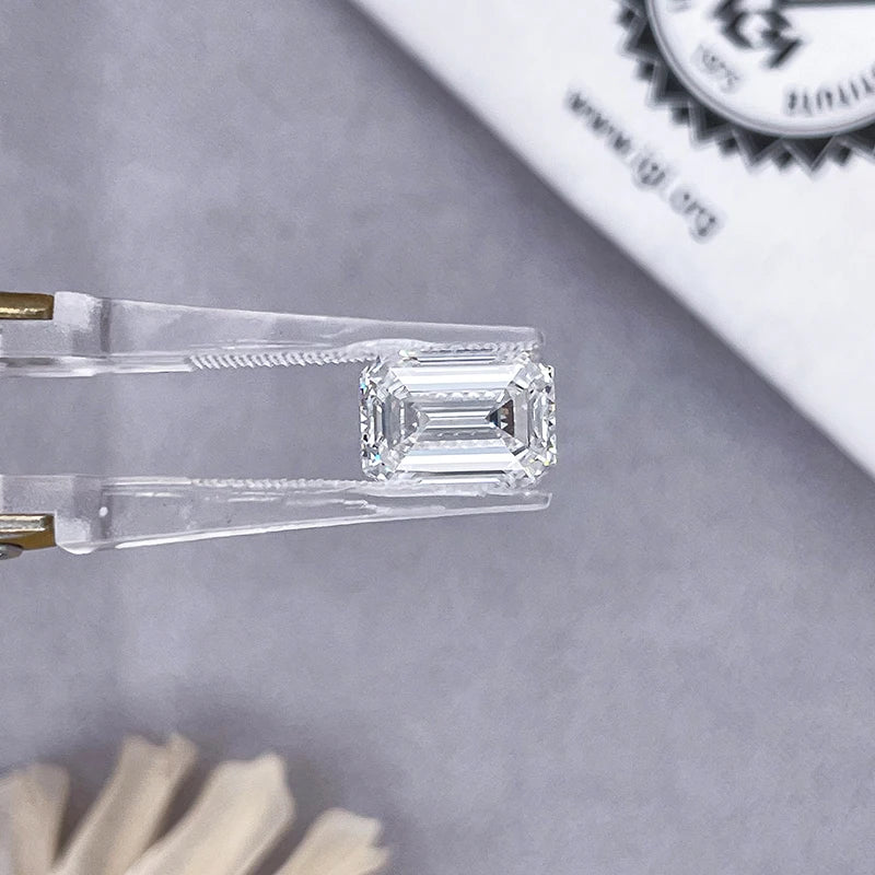 1 Carat Emerald Cut Lab Grown Diamond D Color VVS VS Clarity Loose Synthetic Diamond With IGI Certificate