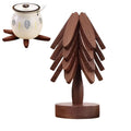 Tree Coasters Wooden Trivet for Hot Dishes Trivet Set Coaster Kitchen Accessories Wooden Tree Trivet Set Hot Pot Placemats