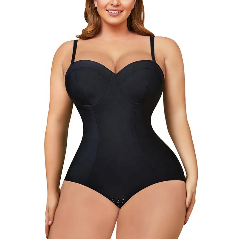 Women Tummy Control Low Back Body Shaper Cupped Sleeveless Tank Tops Shapewear Bodysuit