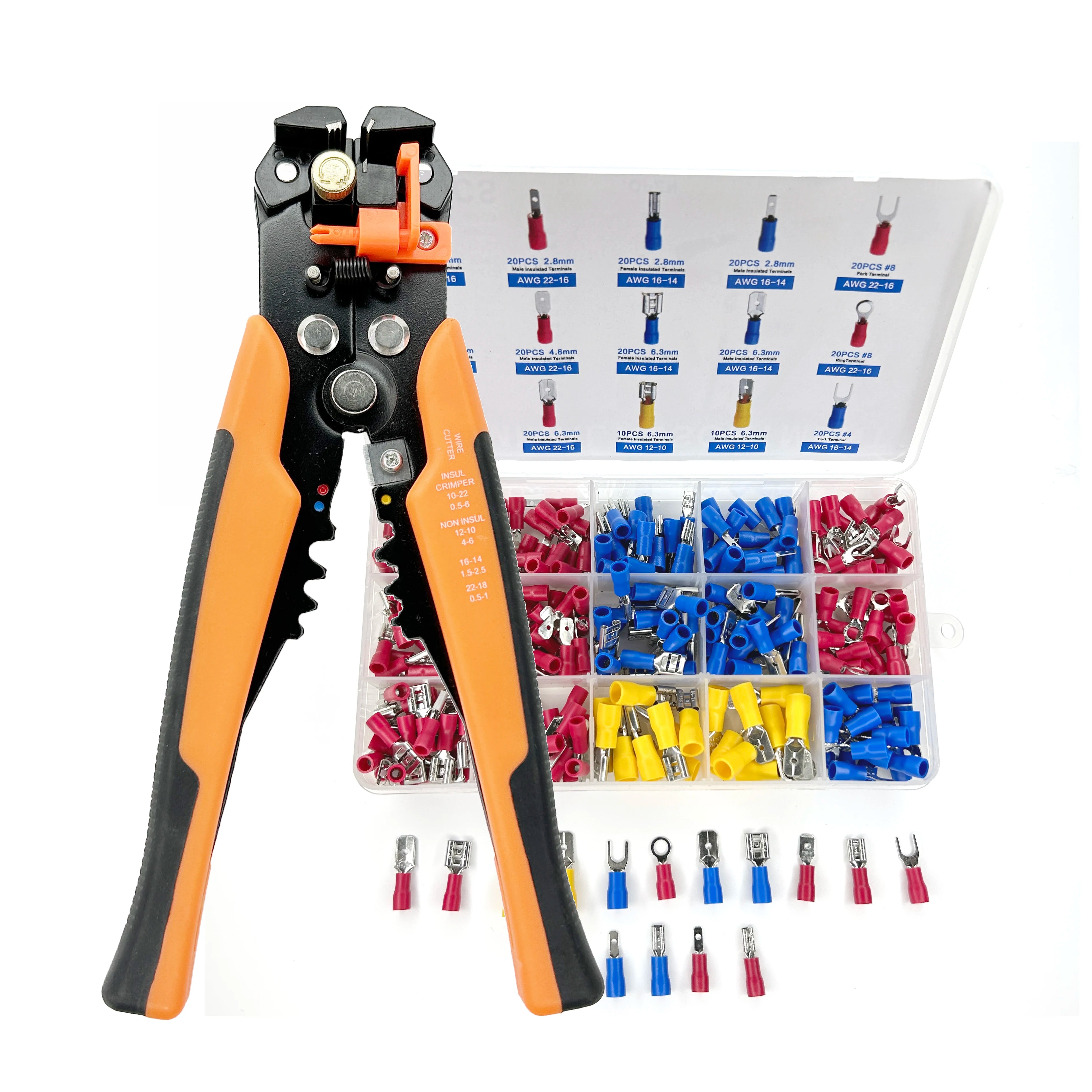 Cable Crimper Tools Automatic Cutter Sets Peeler Forceps Terminal Wire Stripper Crimping Pliers Kits