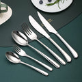 Stainless Steel 18/10 Luxury Back to School Restaurant Flatware Reusable Knife Fork Dessert Spoon Set