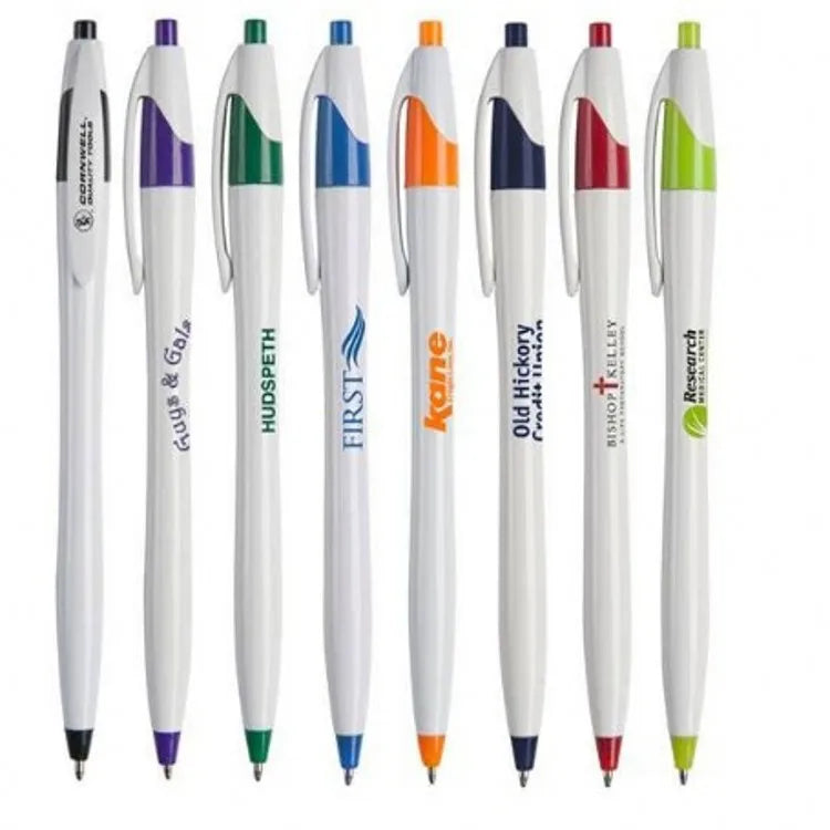 Promotional Cheap Click Plastic Advertising Ball Pen with Custom logo