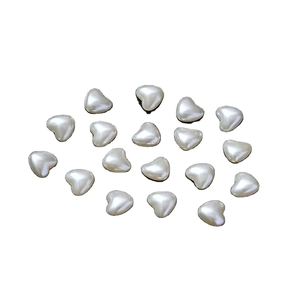 Diy Jewelry Findings Necklace Bracelet Pearls Beaded Plastic a Hole 8mm 10mm 12mm Handmade Loose Bulk Heart Shape Imation Pearls