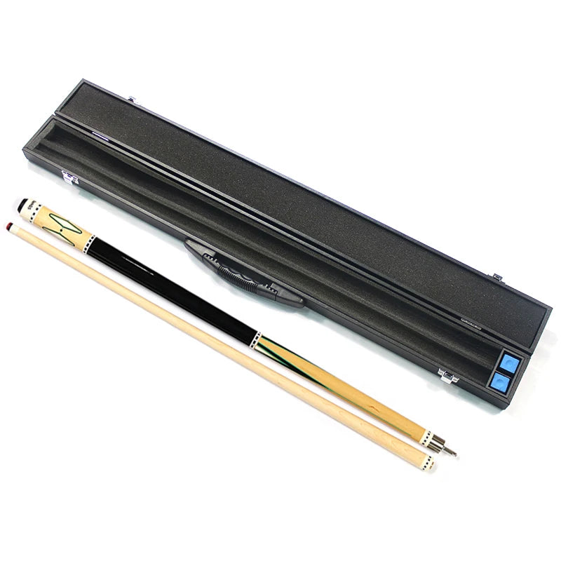 Hot Selling Stainless Steel Joint Maple 1/2 PC Billiard Pool Cue Random Color and Billiard Hard Cue Case for  Sale