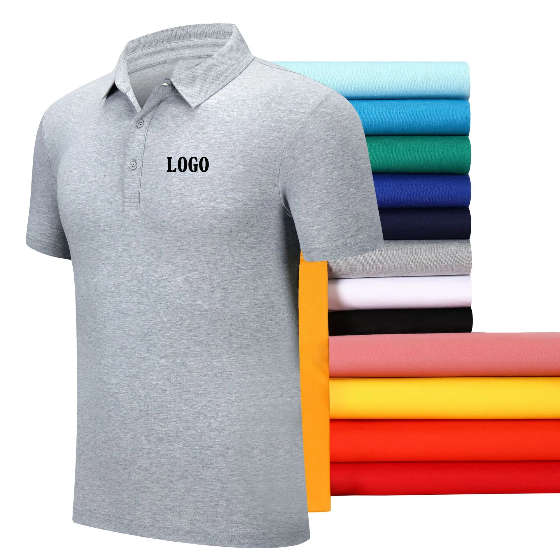 Wholesale 100% Cotton Embroidery Logo Polo Shirts Plain Golf Polo T-shirts Custom Polo Shirt