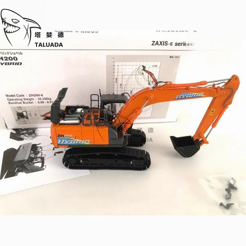 TALUADA Alloy 1:50 Scale ZH200-6 ZH200 Excavator Model Toy