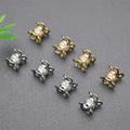 New Style Anti Fading Gold Silver Color CZ Pave Tube Spacer Beads for DIY Woman Jewelry Necklace Bracelet Making