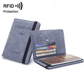 PU Leather Passport Holder Wallet With RFID Blocking for Women and Men