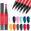 One Step UV Gel Pen 12 Colors 3 in 1 One Step Nail Polish Nail Art Gel Polish Pen
