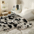 BJFG Fluffy High Quality Marble Crochet Polyester Knitted Throw Blanket for Sofa Home Decoration