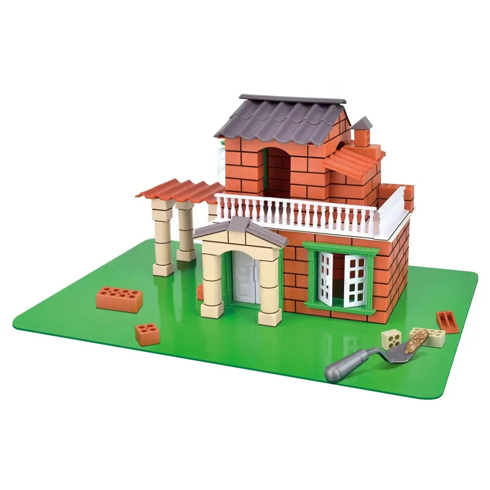 Jinying Children Cement Architect DIY Assemble Villa Build Kids Doll House Bricks Diy Stacking Building Plastic Bricks House