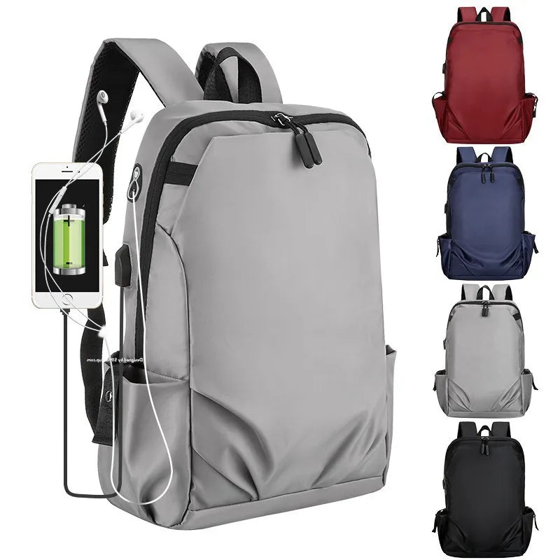 Custom Logo Durable Business Travel Waterproof  Oxford School Bag Cheap 15.6 Inch Student Laptop Backpack with USB