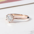 Abiding 1CT Moissanite Diamond Fine Trendy 9K 10K 14K 18K Solid Gold Jewelry Women Engagement Ladies Pure Gold Ring for Wedding