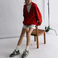 Wholesale Fall Winter Christmas Hoodie Pullover Sweatshirts Women's Red Hoodie Causal Trendy Zipper up Hoodies Women