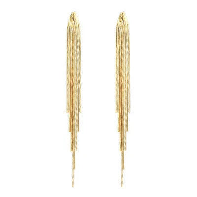Personalized Fashion Long Tassel Earrings Gold Plated Hanging Earrings for Women