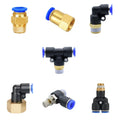 SDPSI1Pcs Pneumatic Air Connector Fitting PC/PCF/PL/PLF 4mm 6mm 8mm Thread 1/8" 1/4 3/8 1/2 Hose Fittings Pipe Quick Connectors