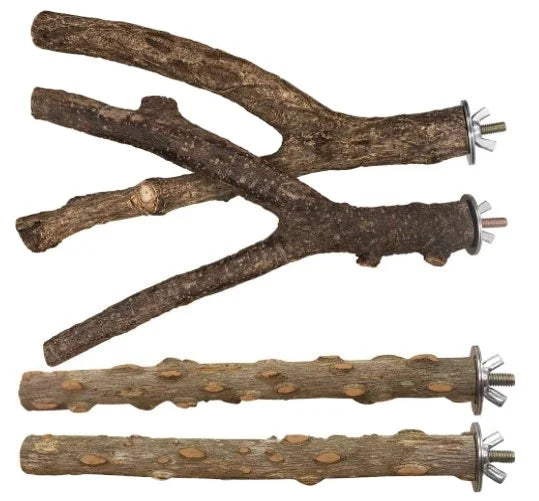 Parrot Perch Stands Birds Stand Pole Natural Wild Grape Stick Grinding Paw Climbing Standing Cage Accessories Toy Branches