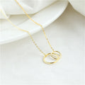 Wholesale 925 Sterling Silver Jewelry Mother Daughter Necklace Interlocking Double Circle Necklaces