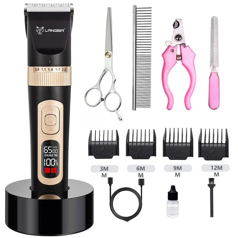 Wholesale Factory Dog Clippers Cordless and Portable Pet Hair Trimmer Clippers Pet Grooming Kit Low Noise Dog Cats Hair Clippers MegaBDM