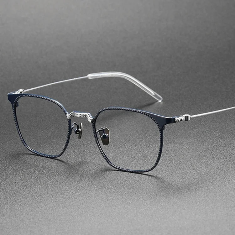 Luxury Vintage Optical Eyewear Frames Solid Pattern Titanium Reading Glasses for Men and Women Wholesale Supply