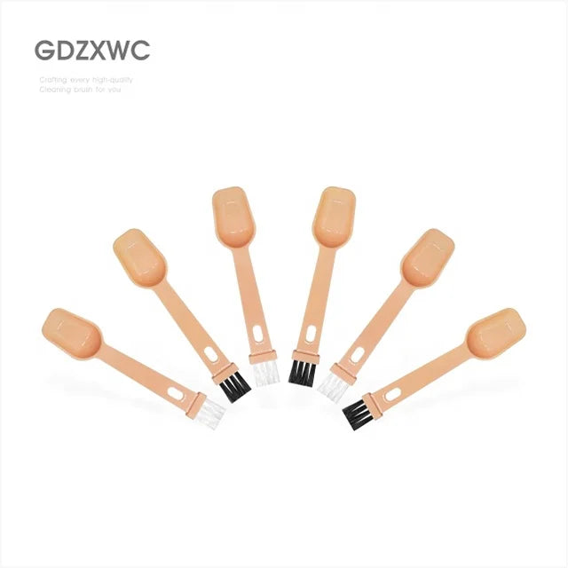 Milk Powder Pink and White Supplement Spoon Measuring Spoon 2-in-1 Cleaning Brushes Hot Pink Kitchen Spoons