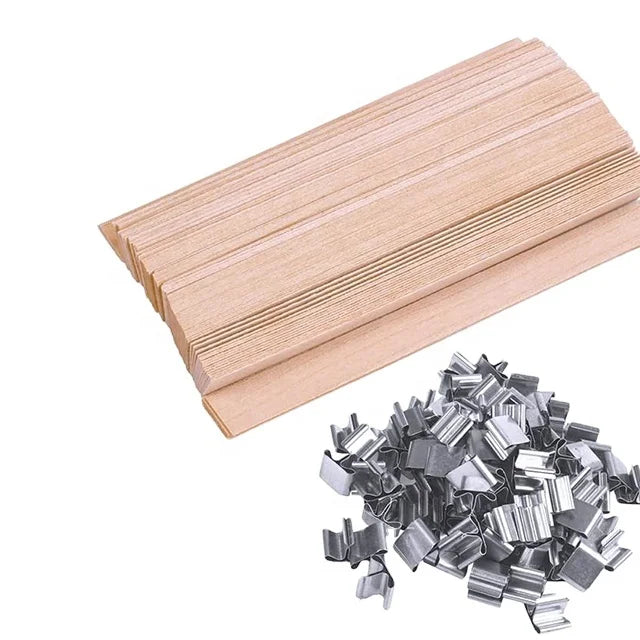 30/bag Wholesale Eco-friendly Cherry Double  Wooden Candle Wicks Naturally Smokeless  Wooden Candle Wicks  for DIY Candle Making