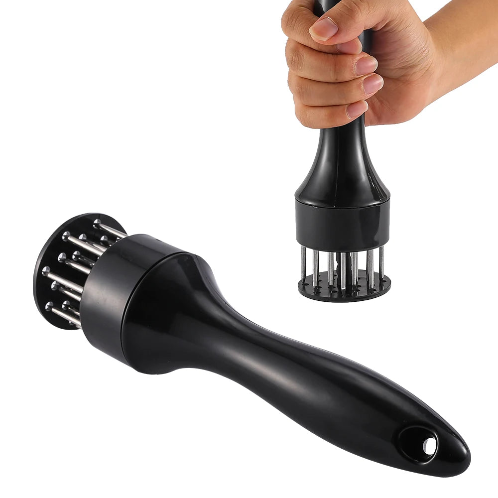 Manjia Professional Kitchen Tenderizers Stainless Steel Needle With Safety Lock Manual Beef Meat Tenderizer Tool