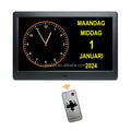 Pros 10" Dementia Clock Large Seniors Alarms Clock Day Date for Elderly Large Number Digital Calendar Alarm Clock Memory Loss