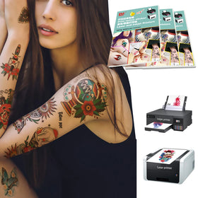 AB Temporary Tattoo Paper Waterproof Removable Transfer Decal Stickers for Children's Arm Tattoos