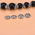 High Quality Antique Silver Flower Charm Spacer 925 Sterling Silver Spacer for Diy Bracelet Necklace Making Accessories