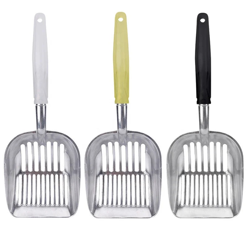 Large Size Alloy Cat Litter Scoop Pet Toilet Cleaning Shovel Metal Filter Poop Clean Tool Cat Litter Box Accessory
